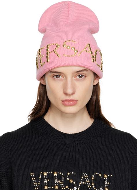 versace pink beanie|Versace cap price.